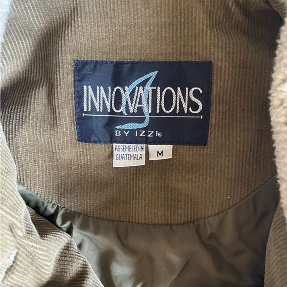 Vintage Innovations by IZZI Ivory Relaxed Button Sherpa Jacket Barn Coat Medium - Picture 5 of 12